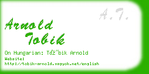 arnold tobik business card